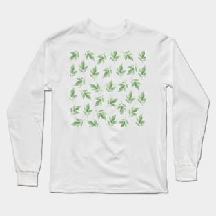 simple green lemon leaves Long Sleeve T-Shirt